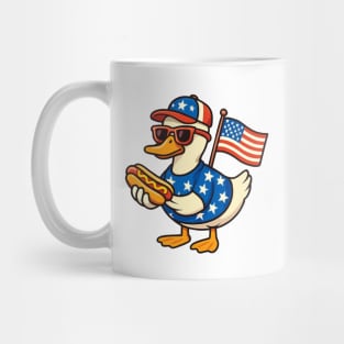 Patriotic Duck 4th of July Mug